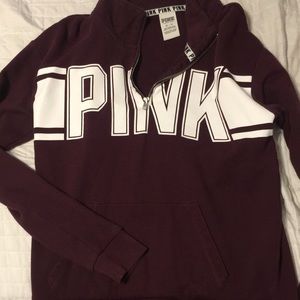 Pink quarter zip